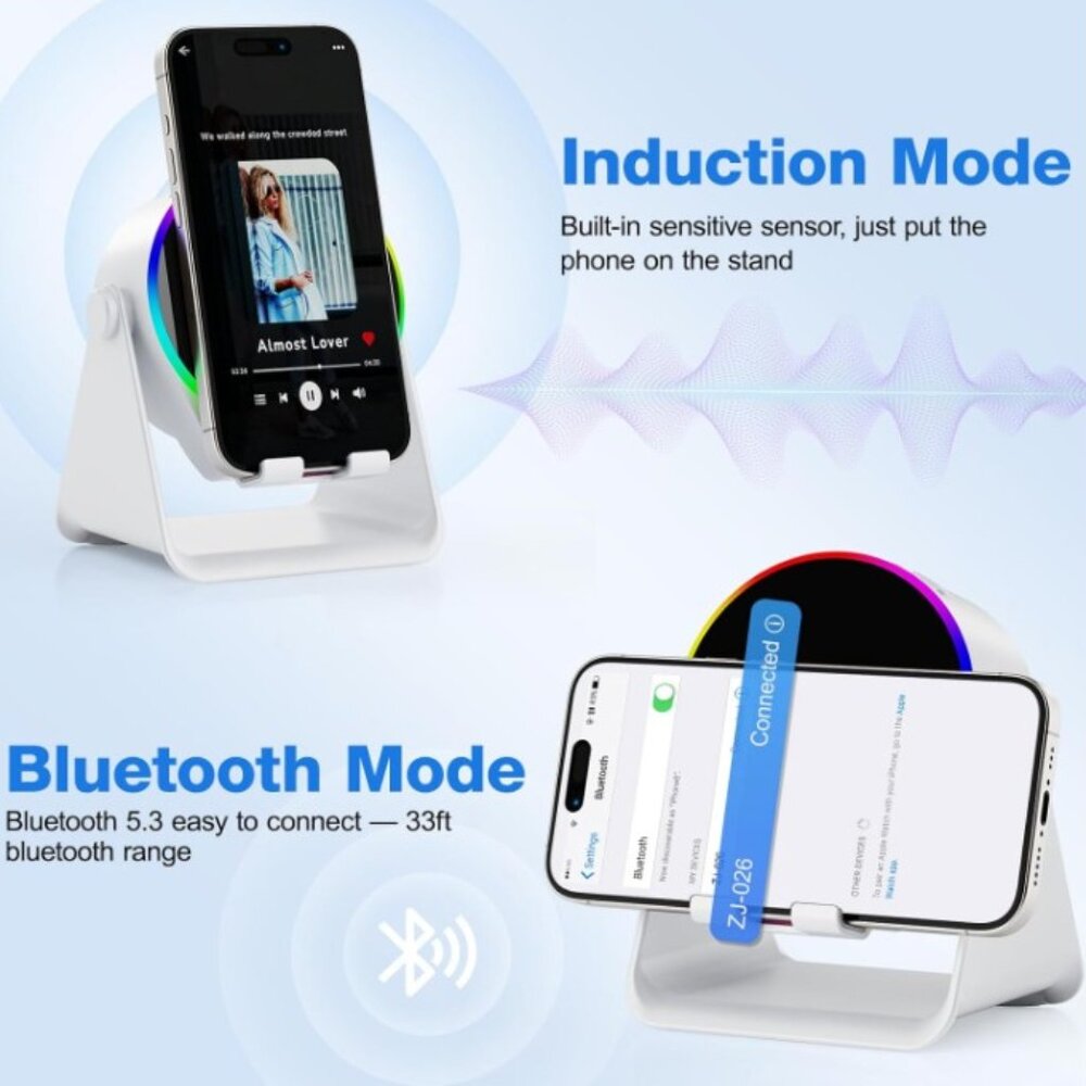 5 in 1 Bluetooth Speaker, 360° Rotation Cell Phone Stand! - Picture 9 of 9